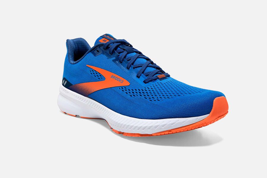 Brooks Launch 8 Road Loopschoenen Heren - Blauw/Oranje - 086197EUZ